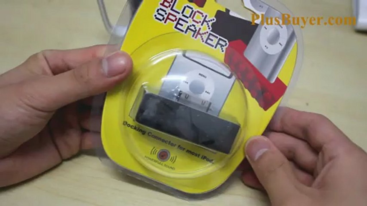 Building Brick Style Mini Speakers for iPod - Black