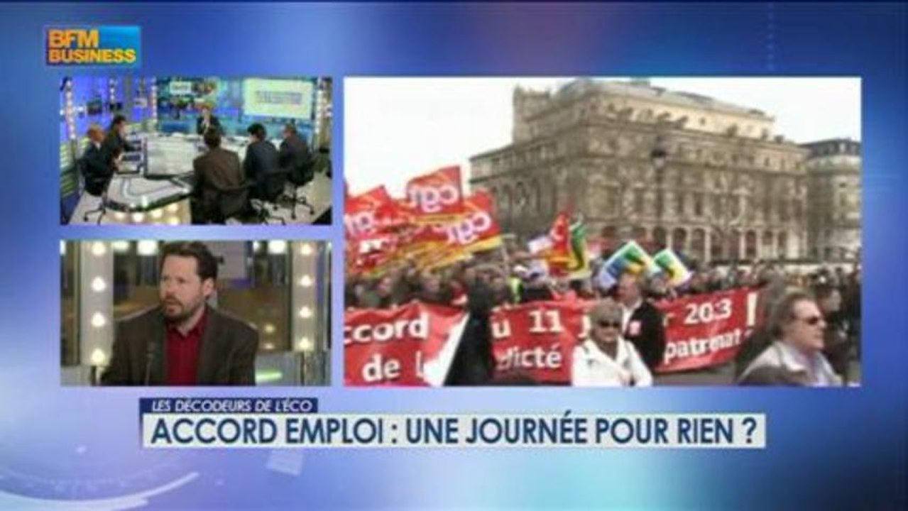 Accord emploi : une journée pour rien ? - 5 mars - BFM : Les décodeurs de l'éco 1/5
