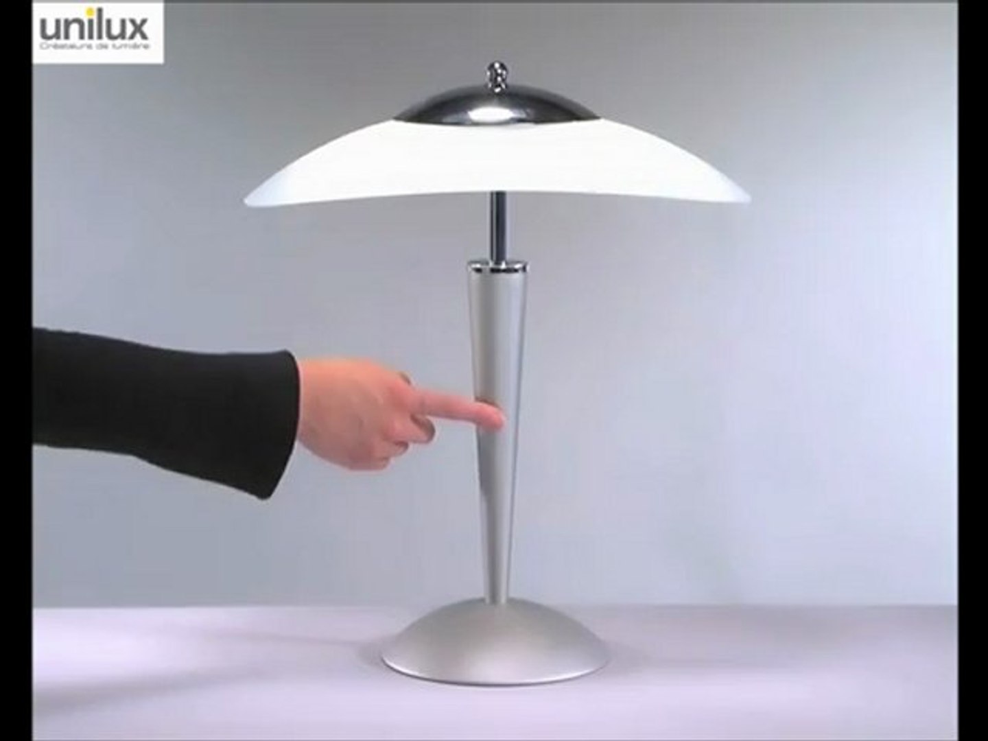 Lampe de bureau Led Cristal - Unilux - 10 W - E14 - Tactile sur