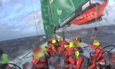Extreme Sailing - Jibe in 45 Knots - Groupama 4 - Lisbon/lorient - 2012