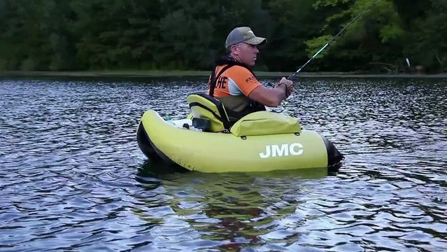 Pêche aux leurres en float tube au barrage Bertrand sur l'Hérault Europêche34 partie 2