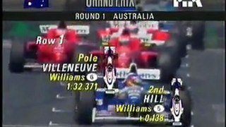 Grand Prix d'Australie 1996 Départ et Crash Brundle Full Replays