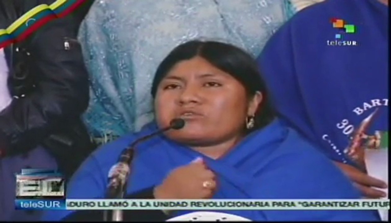 Bolivianos en solidaridad con Venezuela