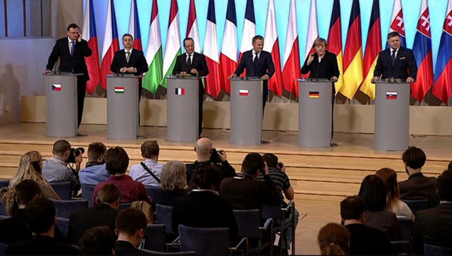Conférence de presse lors de la rencontre des chefs d’Etats et de gouvernement des Etats membres du groupe de Visegrad, de la France et de l’Allemagne
