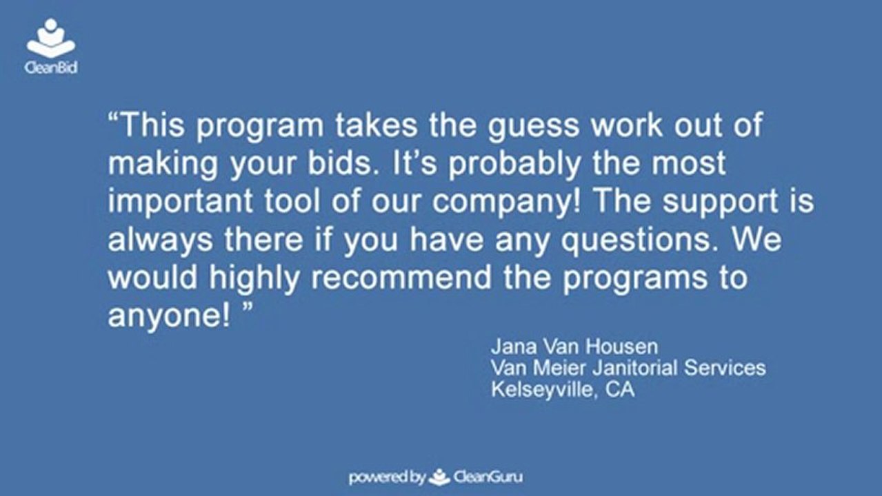 Janitorial Bidding Software - CleanBid Review