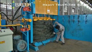 SINOBALER - Heavy Truck Tyre (tire) Baler, Truck Tyre(tire) Recycling Press