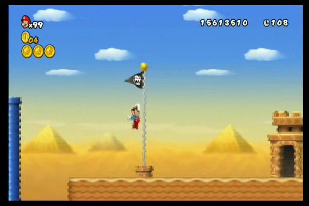 défi n°2-new super mario bros wii-"l'épopée" des pièces étoiles (9/10)