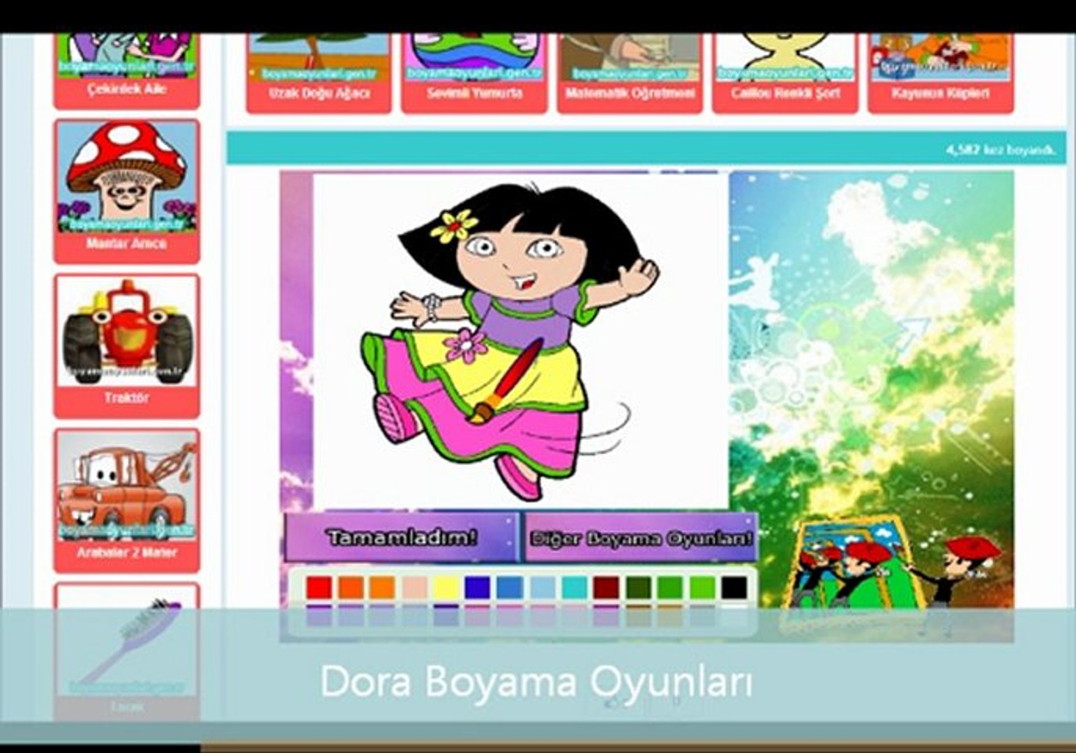 Dora Boyama Oyunlari Www Boyamaoyunlari Gen Tr Dailymotion Video