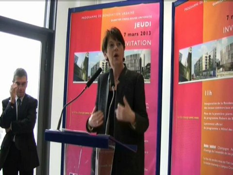 Intervention d'Adeline HAZAN lors de l'inauguration par la résidence Saint John Perse à Croix-Rouge