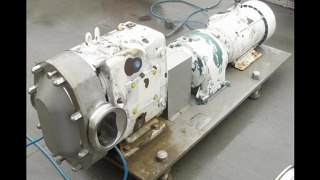 Waukesha model 320U2C stainless steel positive displacement pump