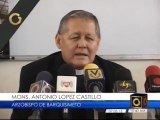 Arzobispo de Barquisimeto pidió reconciliación para el pueblo de Venezuela