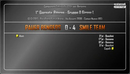 1^ giornata, ritorno - 2012/2013 - Pauer Rengers vs Smile Team