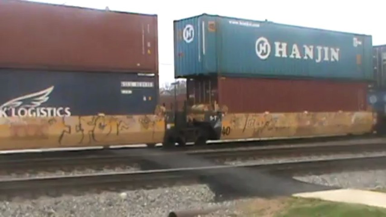Union Pacific stack train east through Austell Ga.