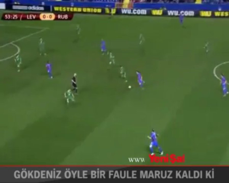 Gökdeniz öyle bir faule maruz kaldi ki