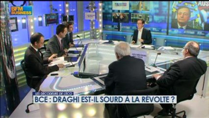 BCE : Draghi est-il sourd à la révolte ? - 7 mars - BFM : Les décodeurs de l'éco 2/5