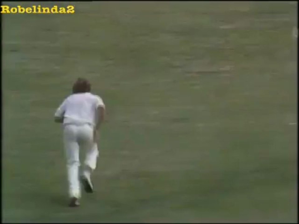 Ian Botham hit in the head by Rodney Hogg