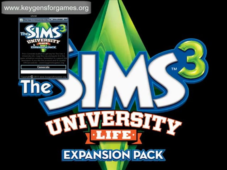 The Sms 3 University Life générateur de clé Keygen ™ téléchargement