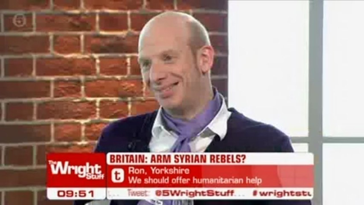 John Barrowman argues with caller over Syria - The Wright Stuff 8th March 2013