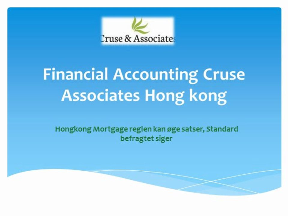 Financial Accounting Cruse Associates Hong kong