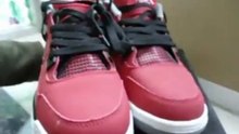 air jordan 4 retro red bLack men shoes