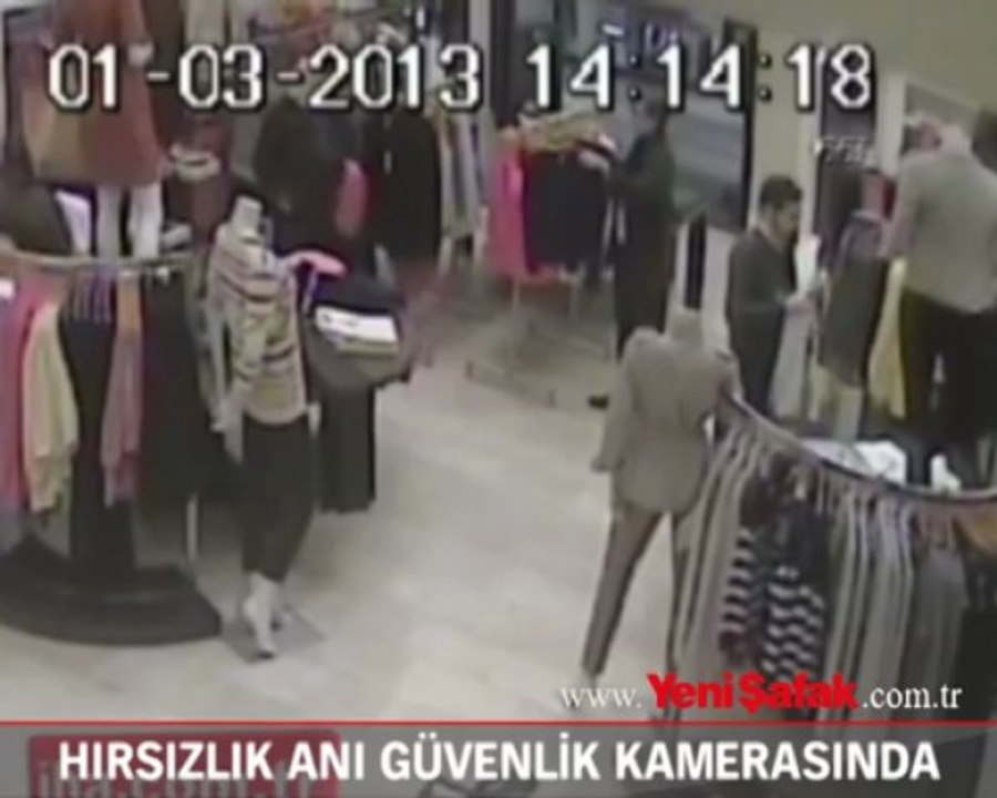 Hırsızlık anı güvenlik kamerasında