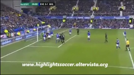 Everton-Wigan 0-3 Highlights All Goals