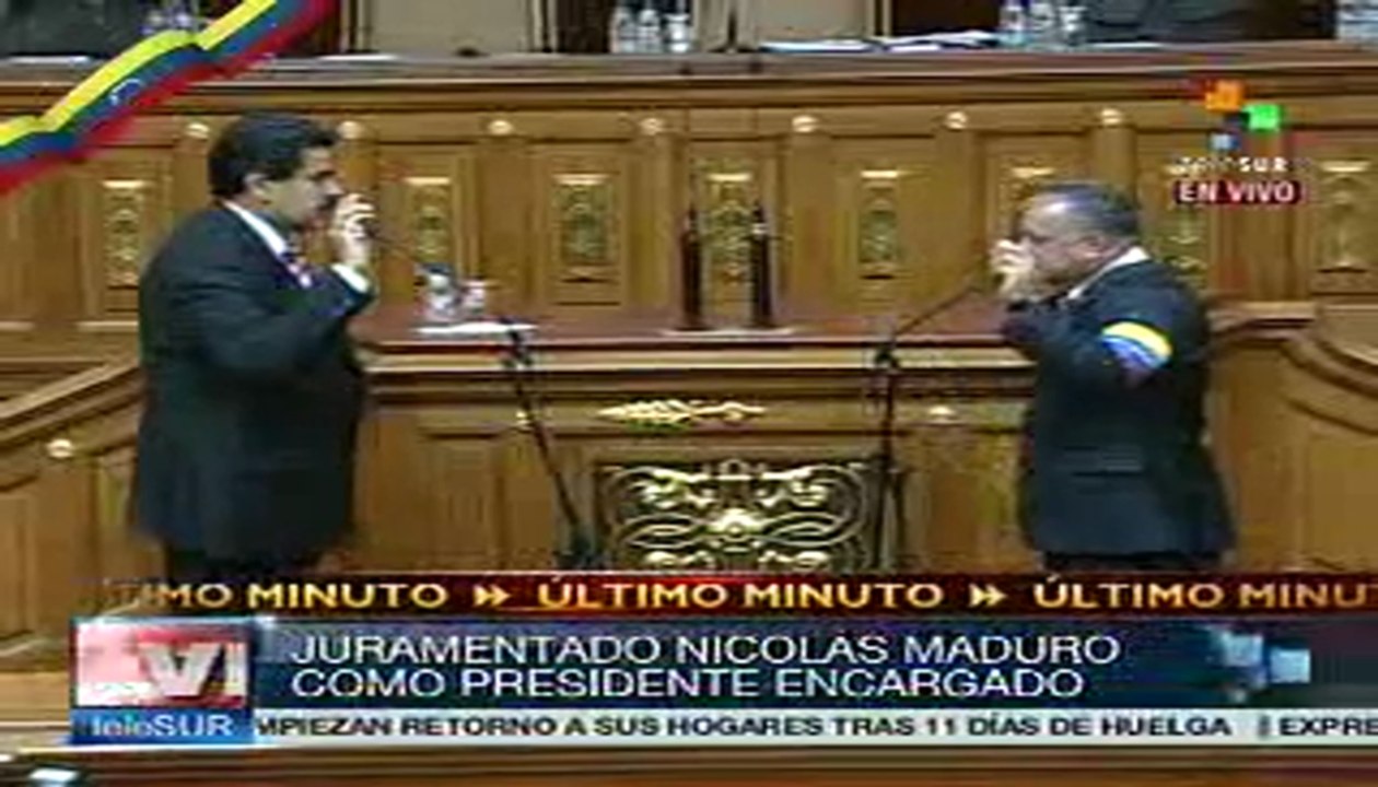 Nicolás Maduro juramentado Presidente Encargado de Venezuela