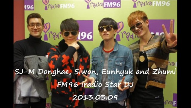 SJM Donghae, Siwon, Eunhyuk and Zhoumi on iradio FM96 Star DJ 130309