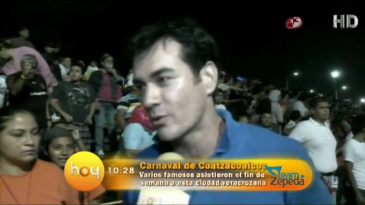 David Zepeda @davidzepeda1 en el carnaval de Coatzacoalcos