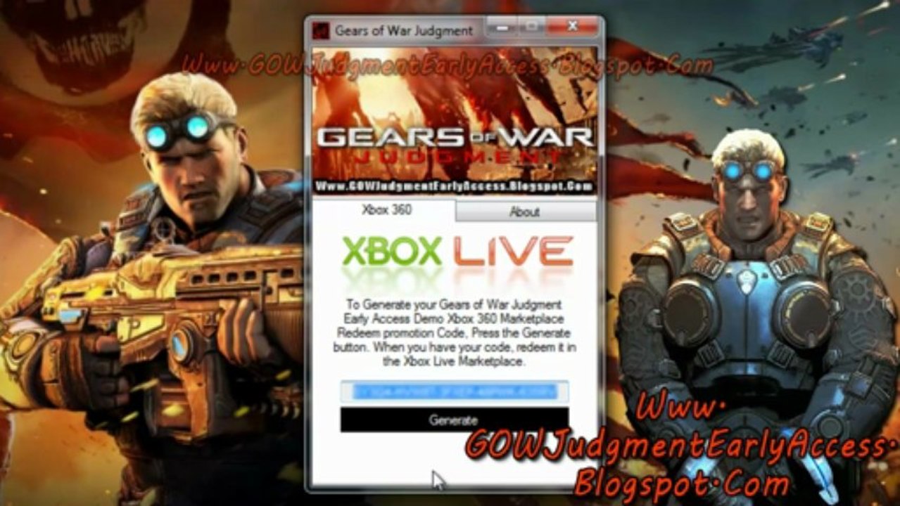 Gears of War Judgment Demo Game Code - Xbox 360