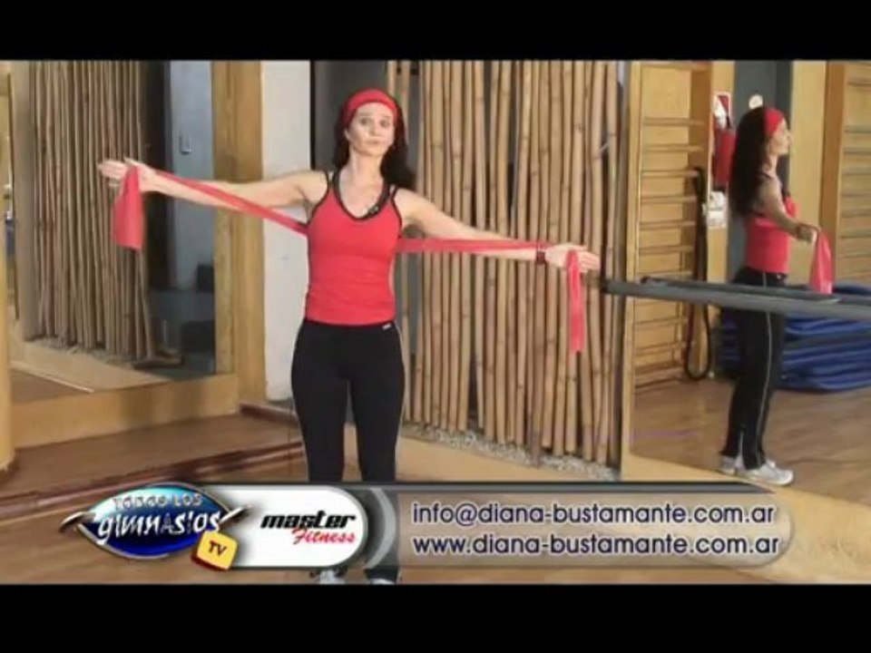 Ejercicios con bandas elásticas para  mejorar la postura - Prof. Diana Bustamante