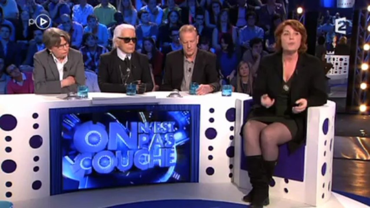 Véronique Genest face à Aymeric Caron dans "On n'est pas couché"