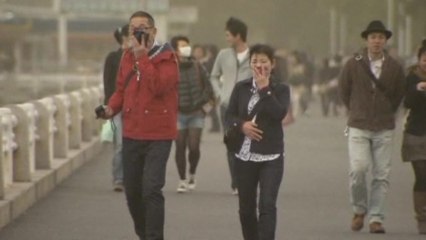 Sandstorm sweeps across eastern Japan