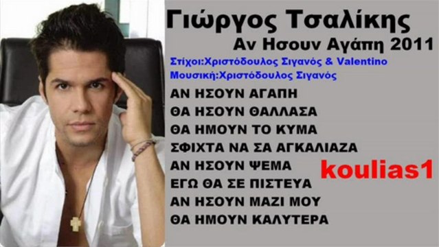 Γιώργος Τσαλίκης Αν Ησουν Αγάπη 2011(No Radio Spot) New Promo Song HQ