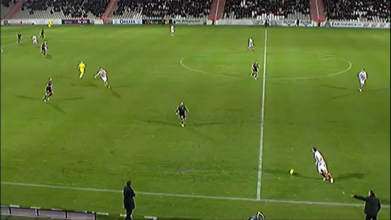 But Ronald ZUBAR (75ème) - AC Ajaccio - FC Lorient (1-0) - saison 2012/2013
