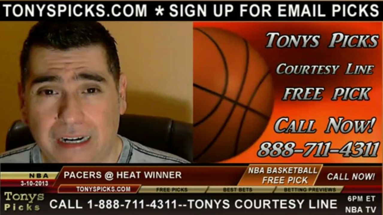 Miami Heat versus Indiana Pacers Pick Prediction NBA Pro Basketball Odds Preview 3-10-2013