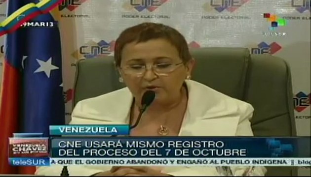 CNE de Venezuela garantiza transparencia de nuevo proceso