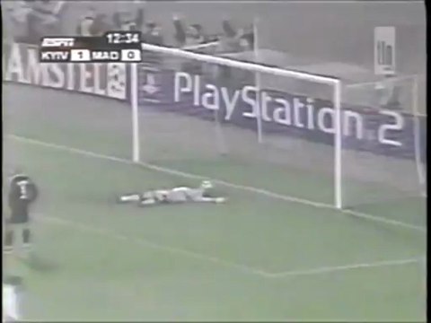 2004 (November 3) Dinamo Kiev (Ukraine) 2-Real Madrid (Spain) 2 (Champions League)
