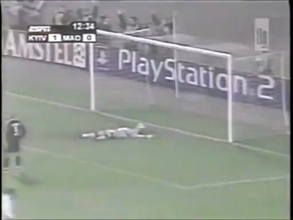 2004 (November 3) Dinamo Kiev (Ukraine) 2-Real Madrid (Spain) 2 (Champions League)
