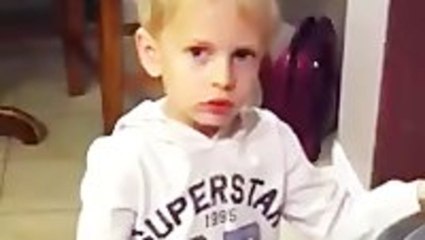 Kid Attempts To Fool His Father