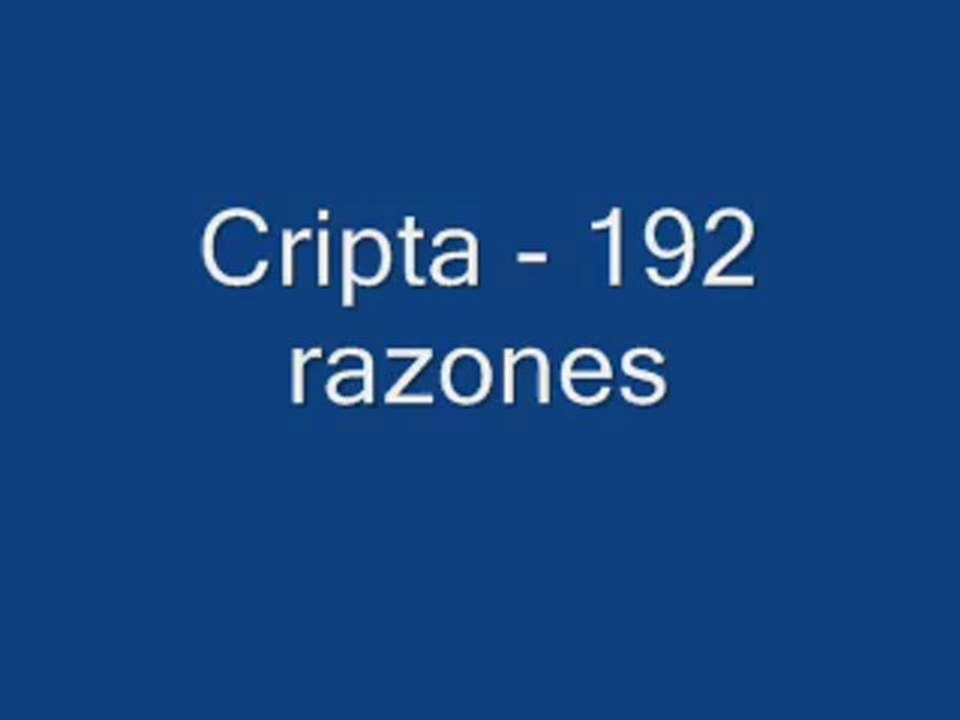 cripta   192 razones