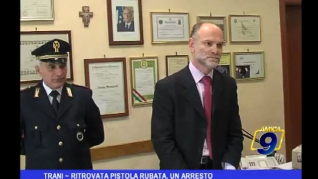 Trani | Ritrovata pistola rubata, un arresto