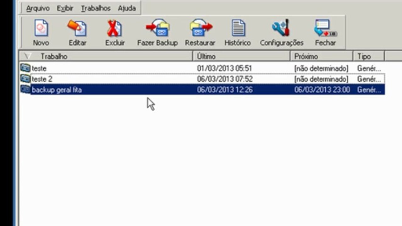 Backup em Fita