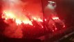 Δεκάδες καπνογόνα στο 88ο λεπτό του αγώνα Ολυμπιακός - ΑΕΚ