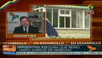 Ilegítimo, referendo de RU en las Malvinas: Argentina