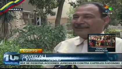 Muestras de apoyo y cariño a Hugo Chávez en Egipto