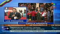 Trabajadores de PDVSA dan último adios al Comandate Chávez