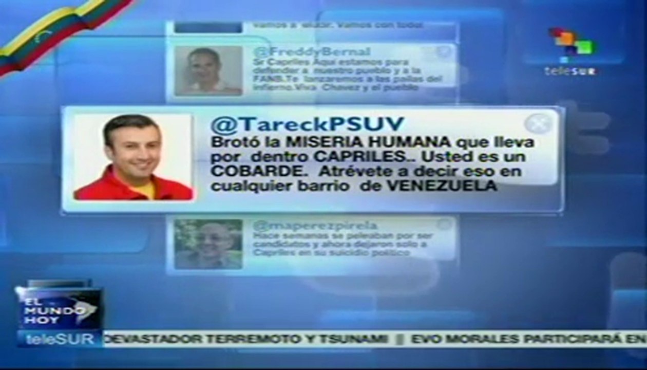 Reacciones de políticos ante declaraciones de Capriles