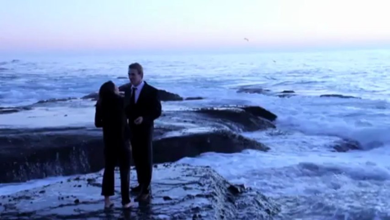 Demande en mariage et la vague géante