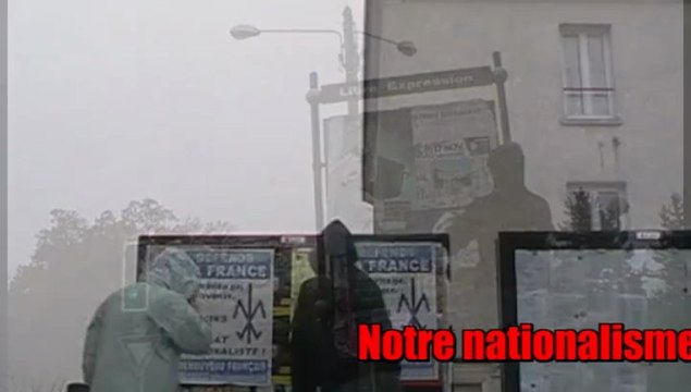 affichages nationalistes par le Renouveau français 78.